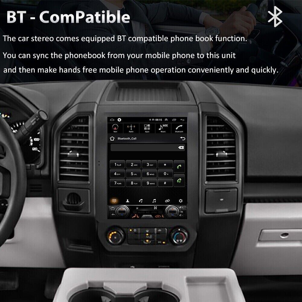 12.1″ CarPlay Wireless BT Navi IPS Display Multimedia for Ford F150 2015-2021