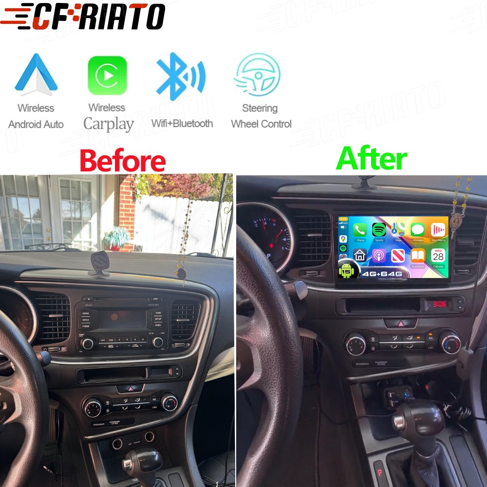 4+64GB Car Stereo For KIA Optima K5 2013-2015 Radio Android 15 GPS Navi CarPlay