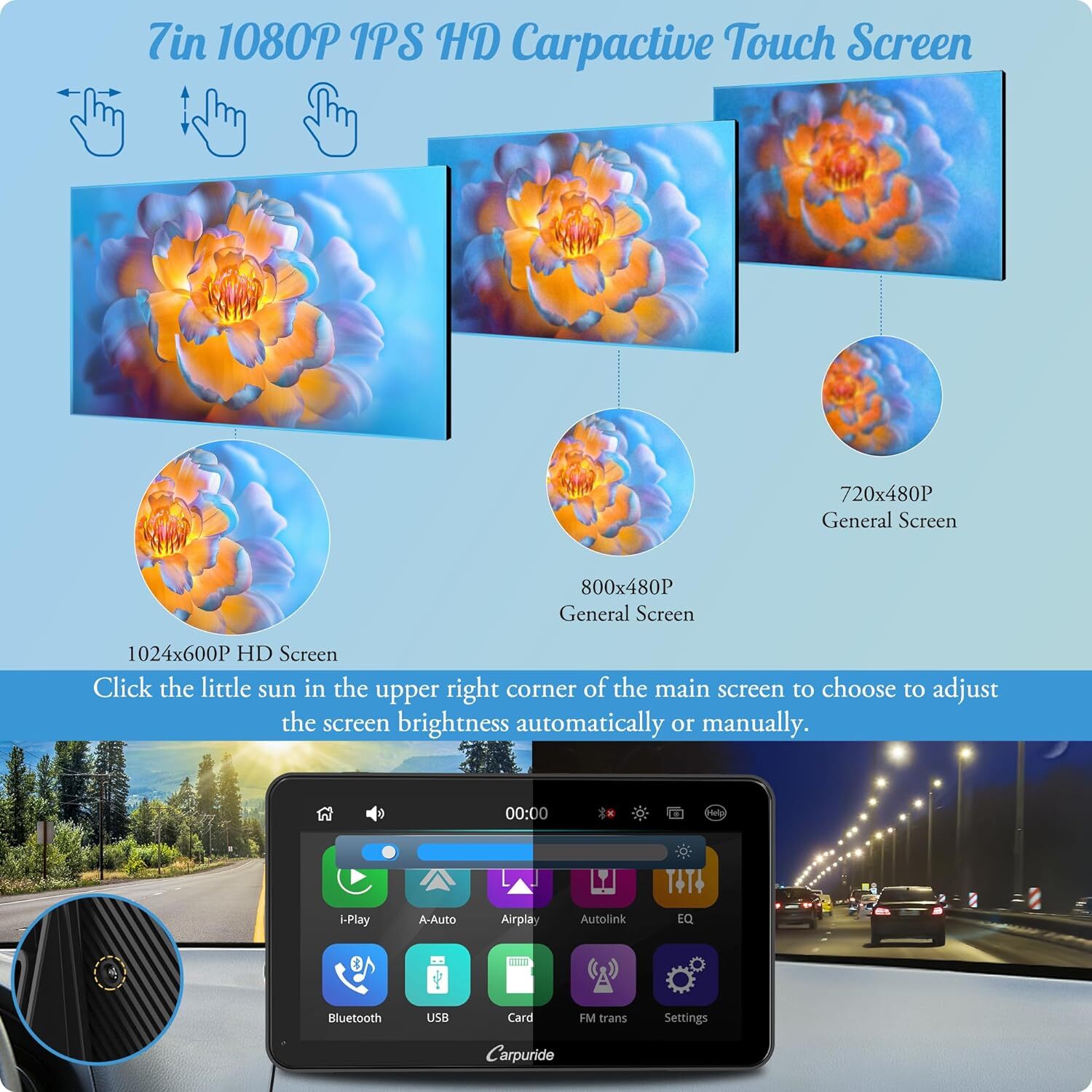Carpuride W701Pro Wireless Carplay Android Auto Car Stereo Dual Bluetooth Audio