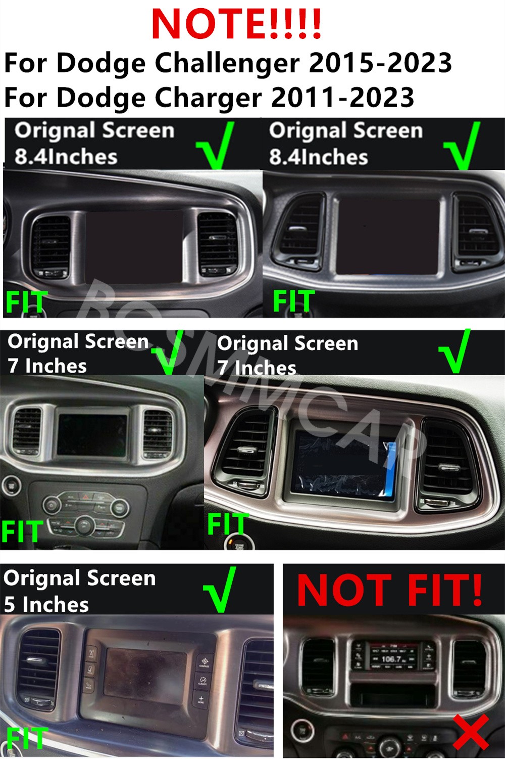 Android 14 Car Multimedia Player Touch Screen Fit For Dodge Challenger 2015-2023
