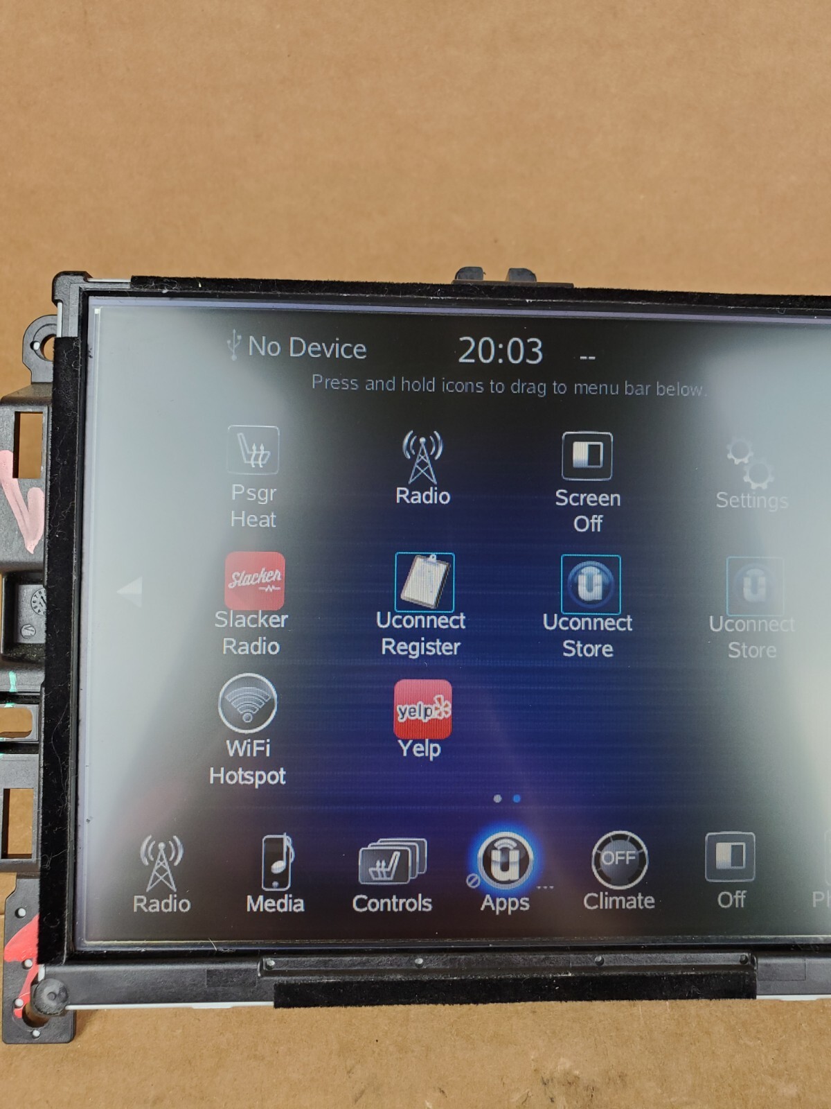 2015 2016 2017 CHRYSLER 200 Touch Screen radio Uconnect 8.4 screen WARRANTY