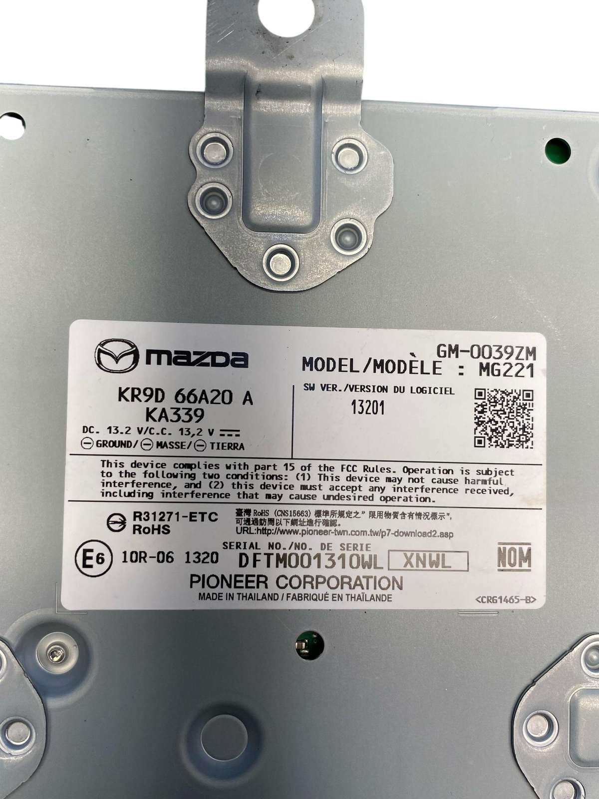 2025 MAZDA CX-70 OEM PIONEER CORPORATION RADIO AUDIO AMPLIFIER KR9D66A20AKA339