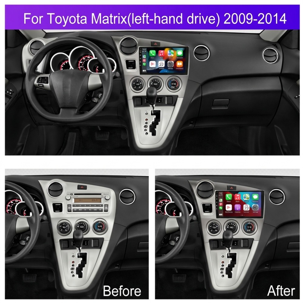 For Toyota Matrix 2009-2014 2+64GB Android 15 Car Stereo Radio GPS Navi Carplay