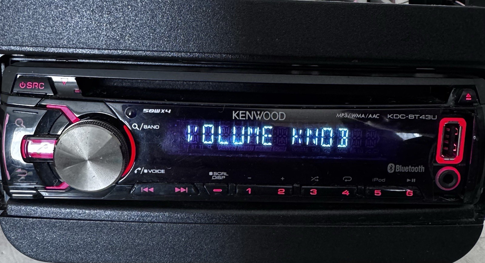 Kenwood KDC-BT43U Car Stereo Bluetooth USB AUX CD Player Working