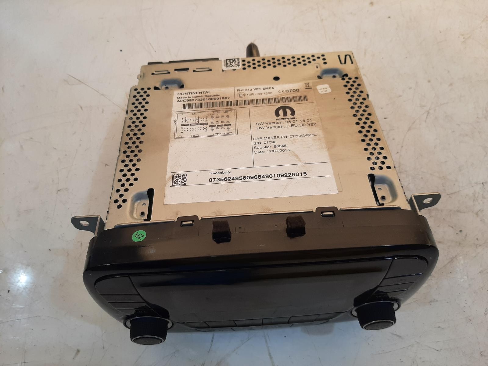 FIAT 500 POP MK1 2007-2025 Radio OEM Genuine 735711240 No Code Available