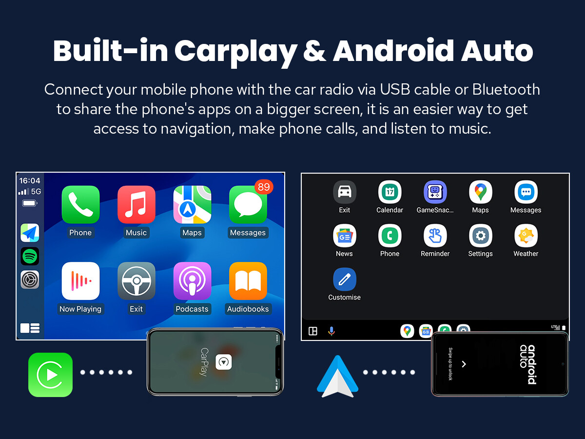 JOYING 10.1 Inch Double Din Automatic Rotatable Android 12 OS Car Radio 8+128GB