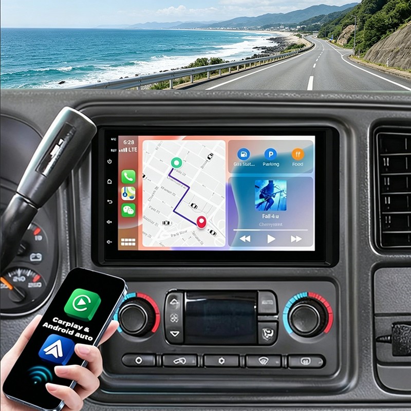 For 2003-2006 Chevrolet Silverado Tahoe Android 13 CarPlay Car Radio Stereo GPS