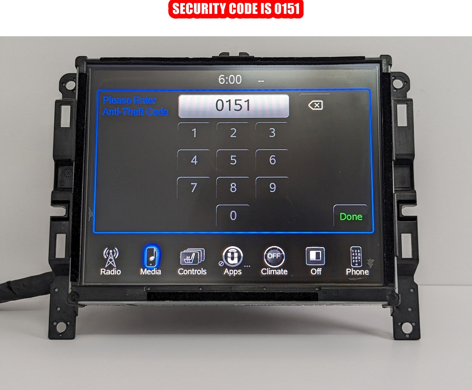 15-17 Chrysler 200 VP3 NA 8.4″ Touch Screen Multi Media AM FM Radio WITH CODE