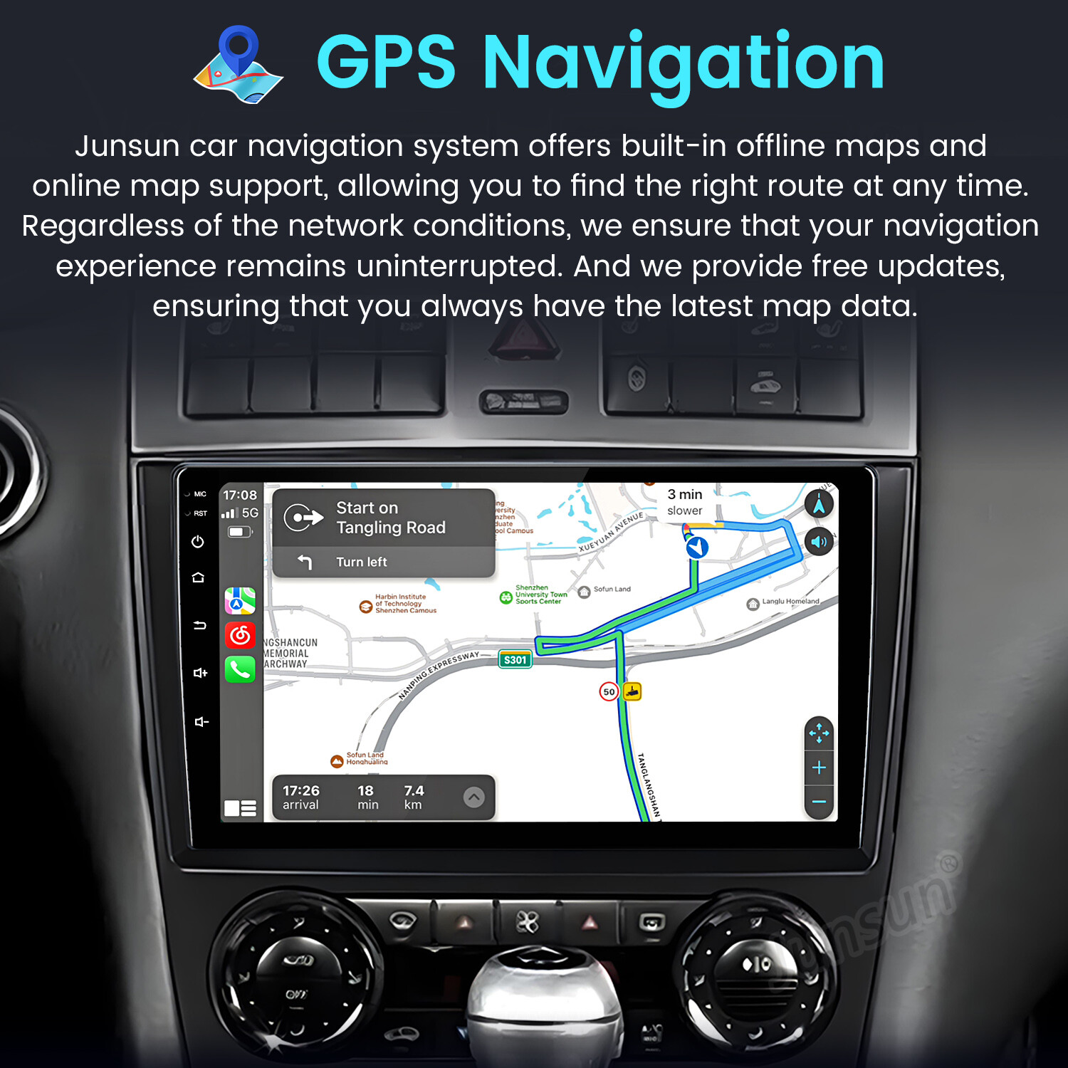 Carplay 4+64GB Car Stereo Radio For Mercedes Benz C Class W203 CLK W209 GPS Navi