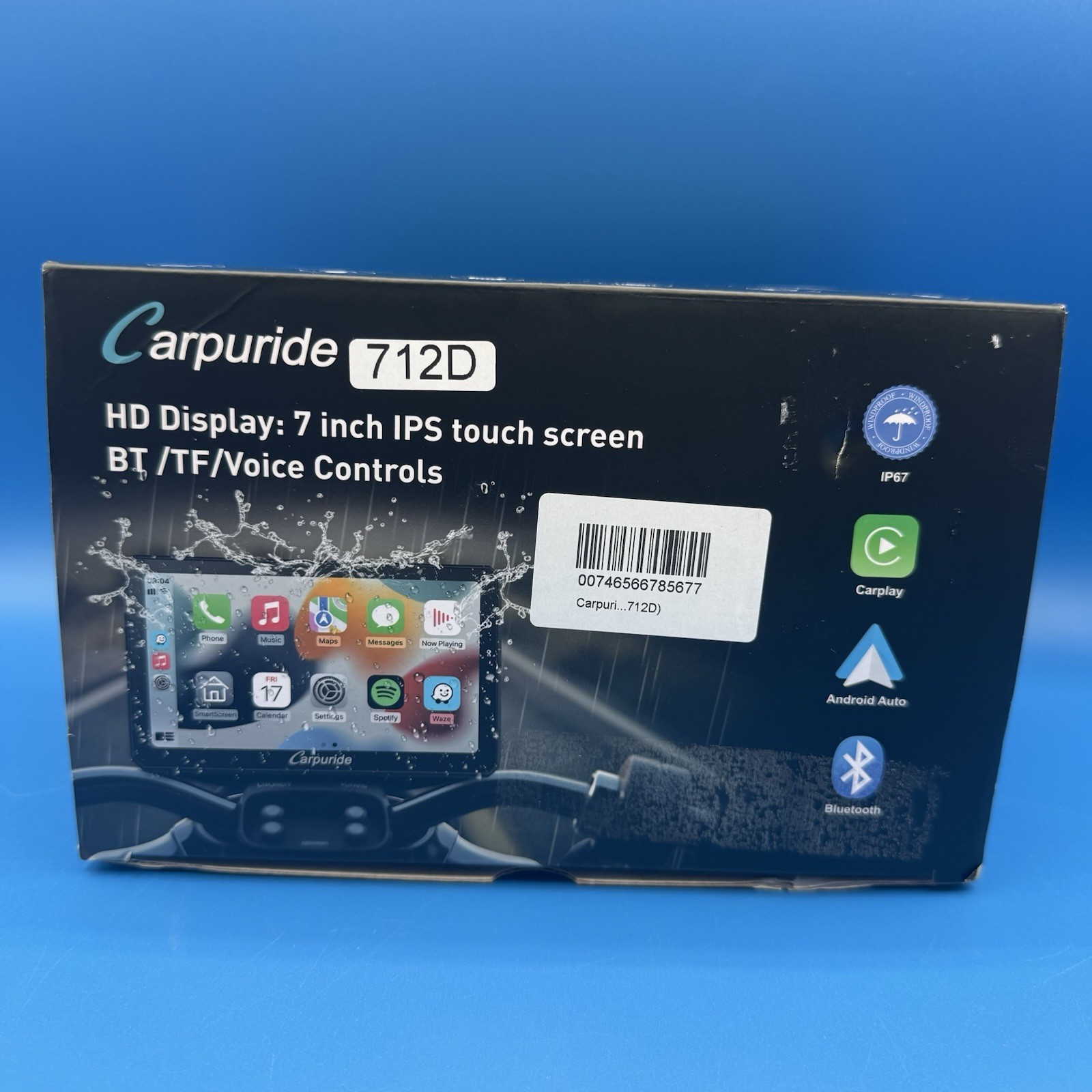 Carpuride W712D Moto CarPlay Android Auto Waterproof Touchscreen