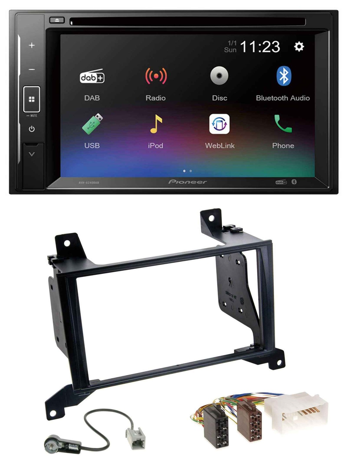 Pioneer Bluetooth MP3 USB 2DIN DAB DVD Car Stereo for Hyundai Santa Fe CM 09-12
