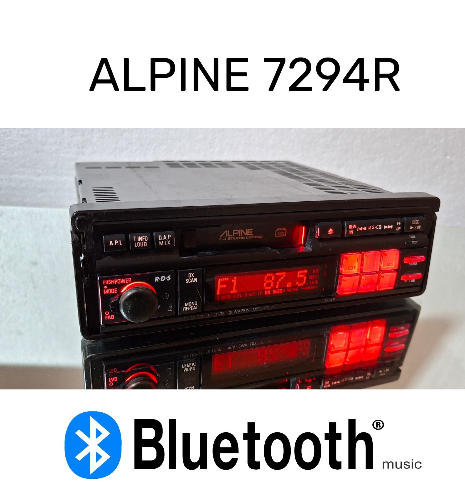 Oldschool Alpine 7294R Cassette Radio with Bluetooth | BMW Porsche Audi Mercedes