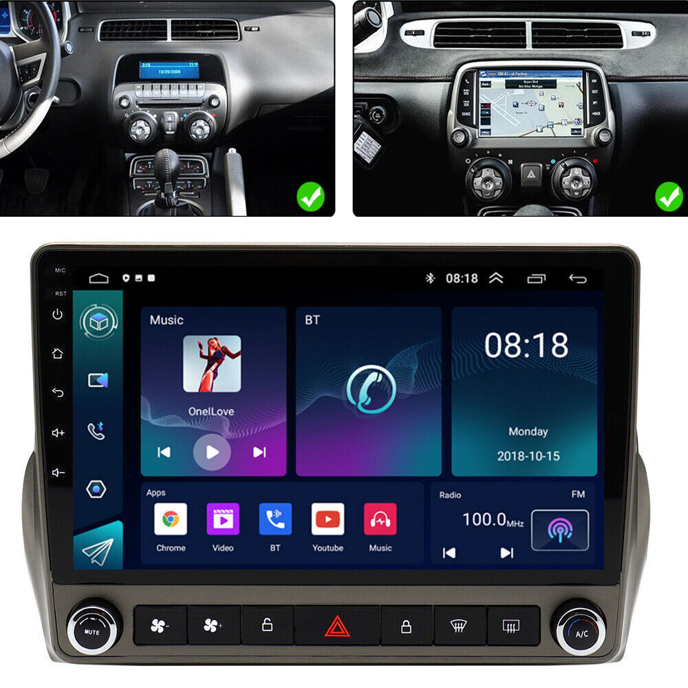 Carplay Android 13 Car DSP GPS Radio Stereo For Chevrolet Camaro 2010-2015