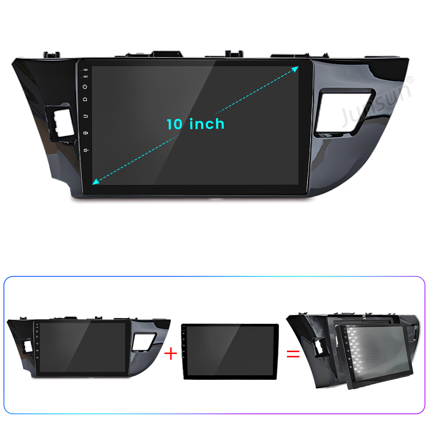 CarPlay 6+128GB Android15 Car Stereo Radio GPS Navi For Toyota Corolla 2014-2016