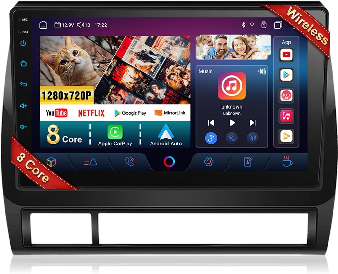 64G Carplay For Toyota Tacoma 2005-2015 Android Car Radio Stereo GPS WiFi Camera
