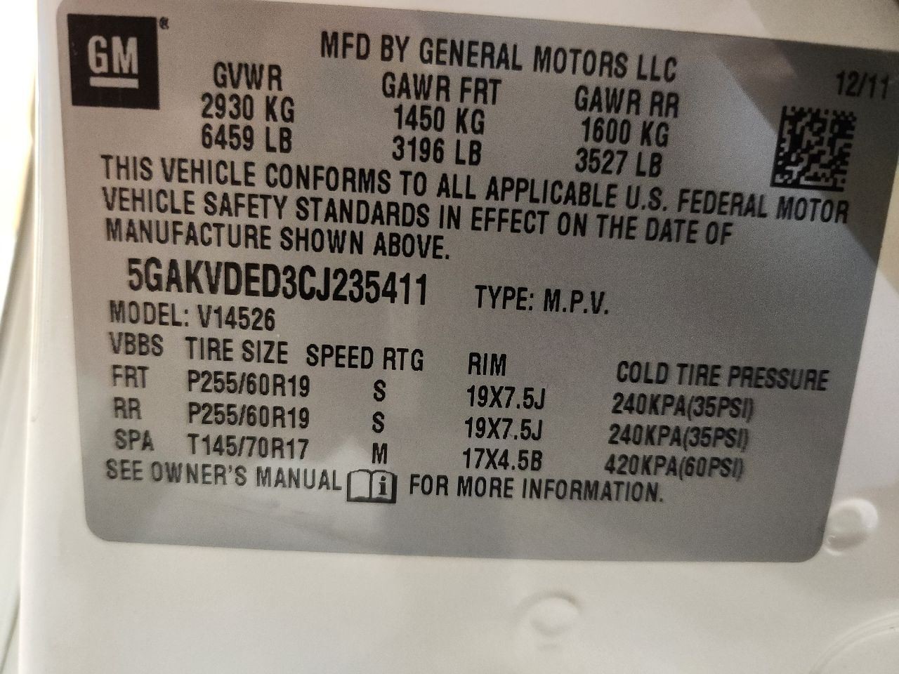 2010-2017 Chevy TRAVERSE Radio AM FM Stereo CD MP3 USB Opt UUI