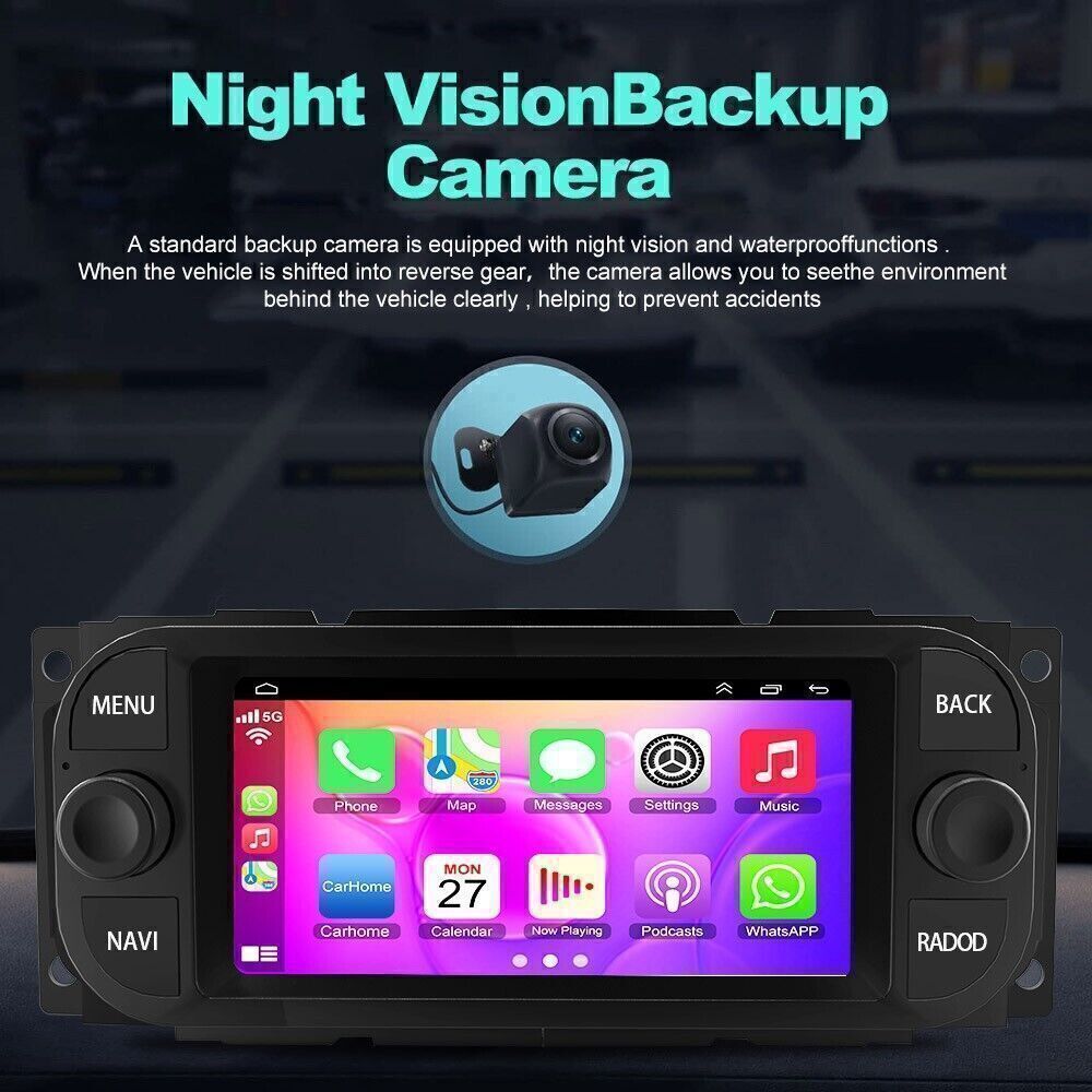 For 2002-2005 Dodge Ram Carplay Car Radio Stereo Android 13 GPS Navi 6.86 inch