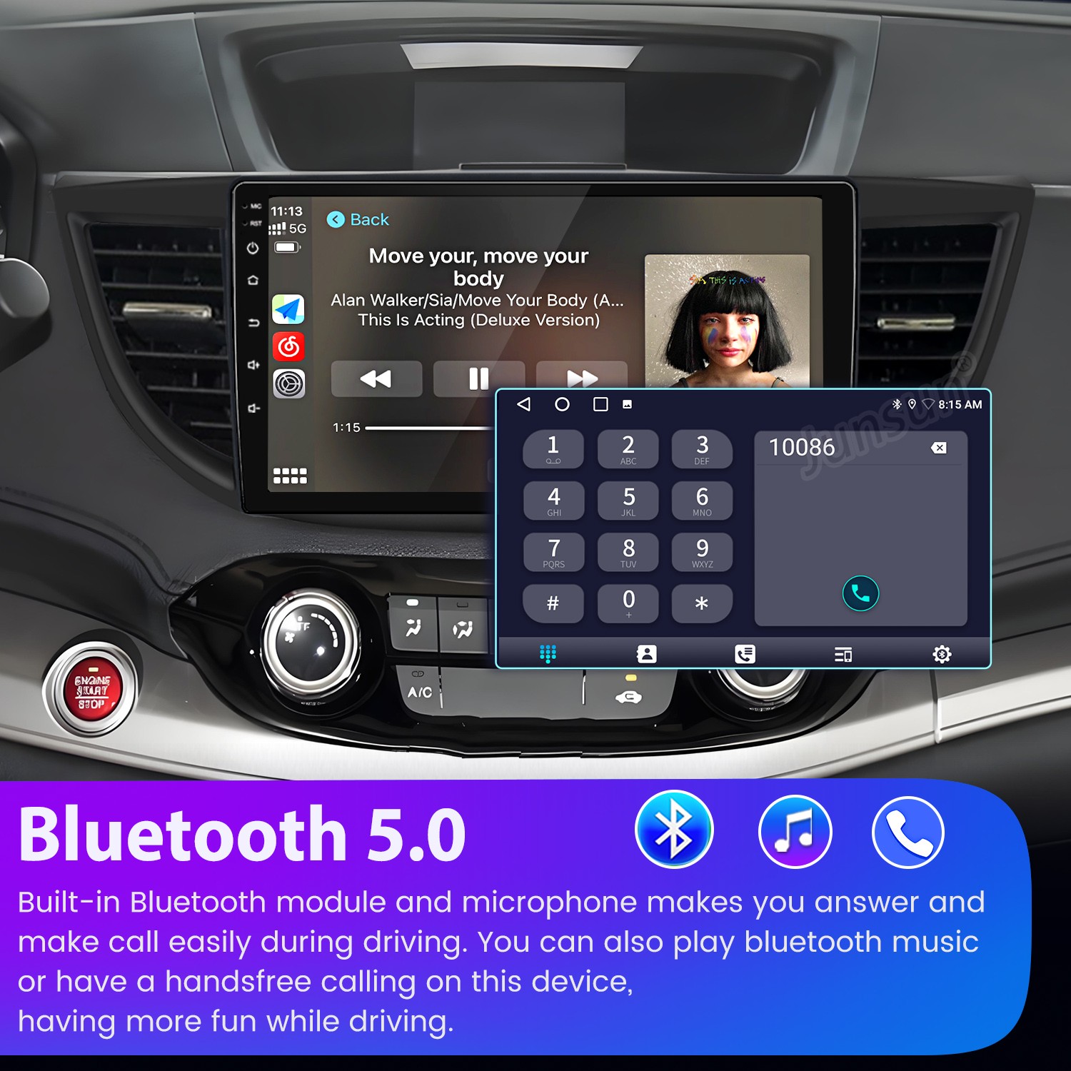 For Honda CRV 2012-2016 6+128G 8Core CarPlay Android15 Car Stereo Radio GPS Navi