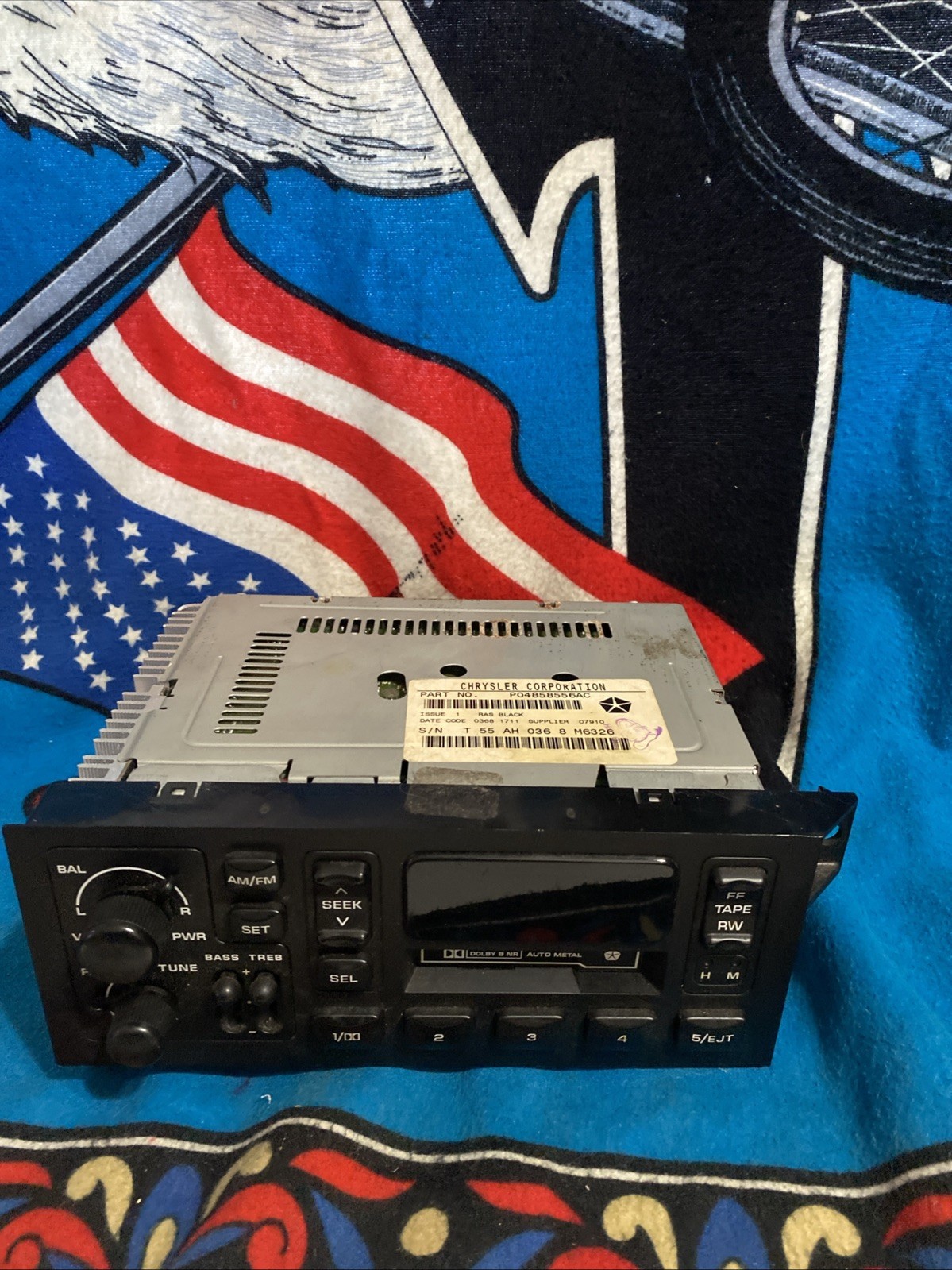 Dodge Chrysler Corporation Radio AM/FM Dolby Cassette P04858556AC Untested 2