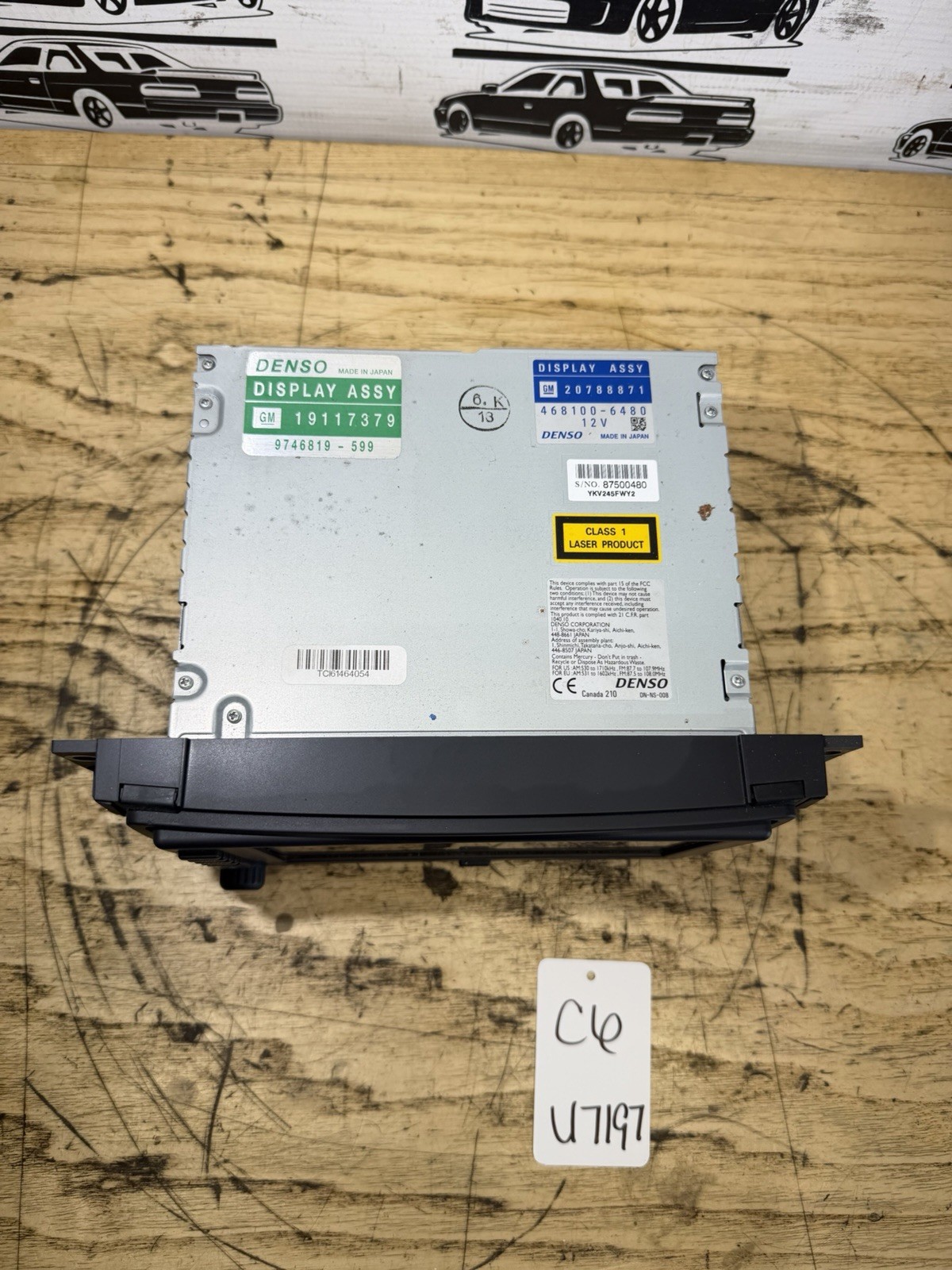 2005-2010 C6 Corvette OEM Radio AM/FM CD Player Navigation Display U3U 20788871