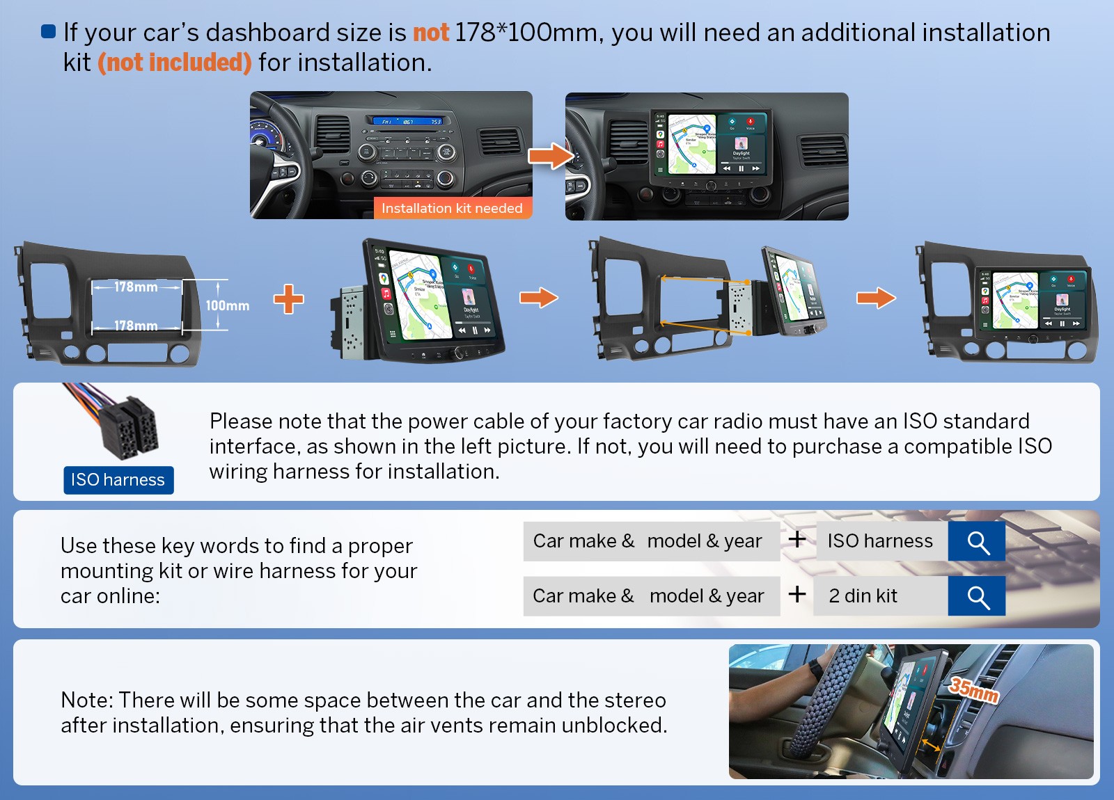 8Core 6+64G 10.1″ QLED Double Din Car Stereo CarPlay Android 13 Radio DPS 4G LTE
