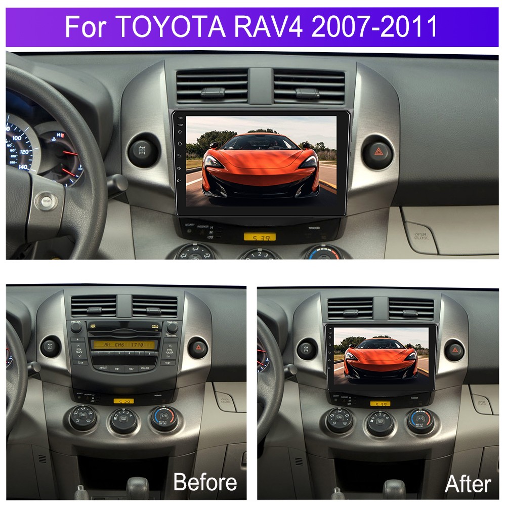 4+64GB Carplay For Toyota RAV4 2007-2012 Car Stereo Radio Android 15 GPS +Camera