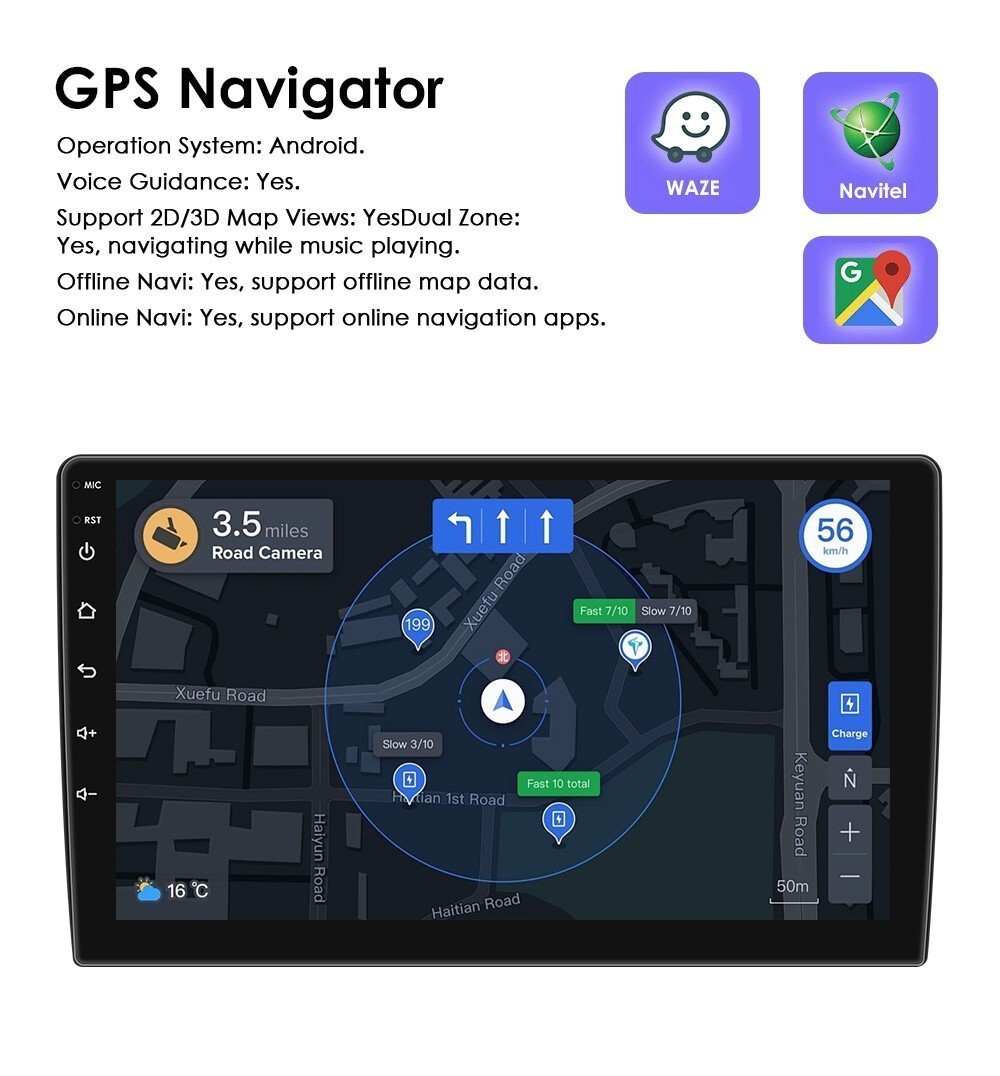 For CarPlay Android 13 Car Radio Stereo FM