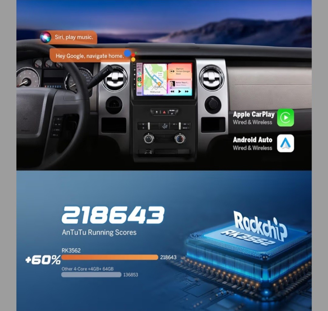 Eonon 9″ Touchscreen ,Android14 Radio Ford F-150 2009-2014 4GB+64GB