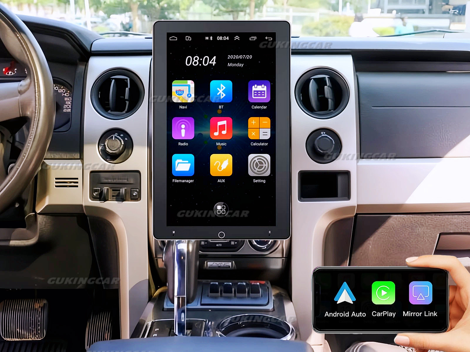 10.1”Android13 CarPlay Car Stereo Radio GPS Nav For 2013 2014 Ford F-150 Raptor