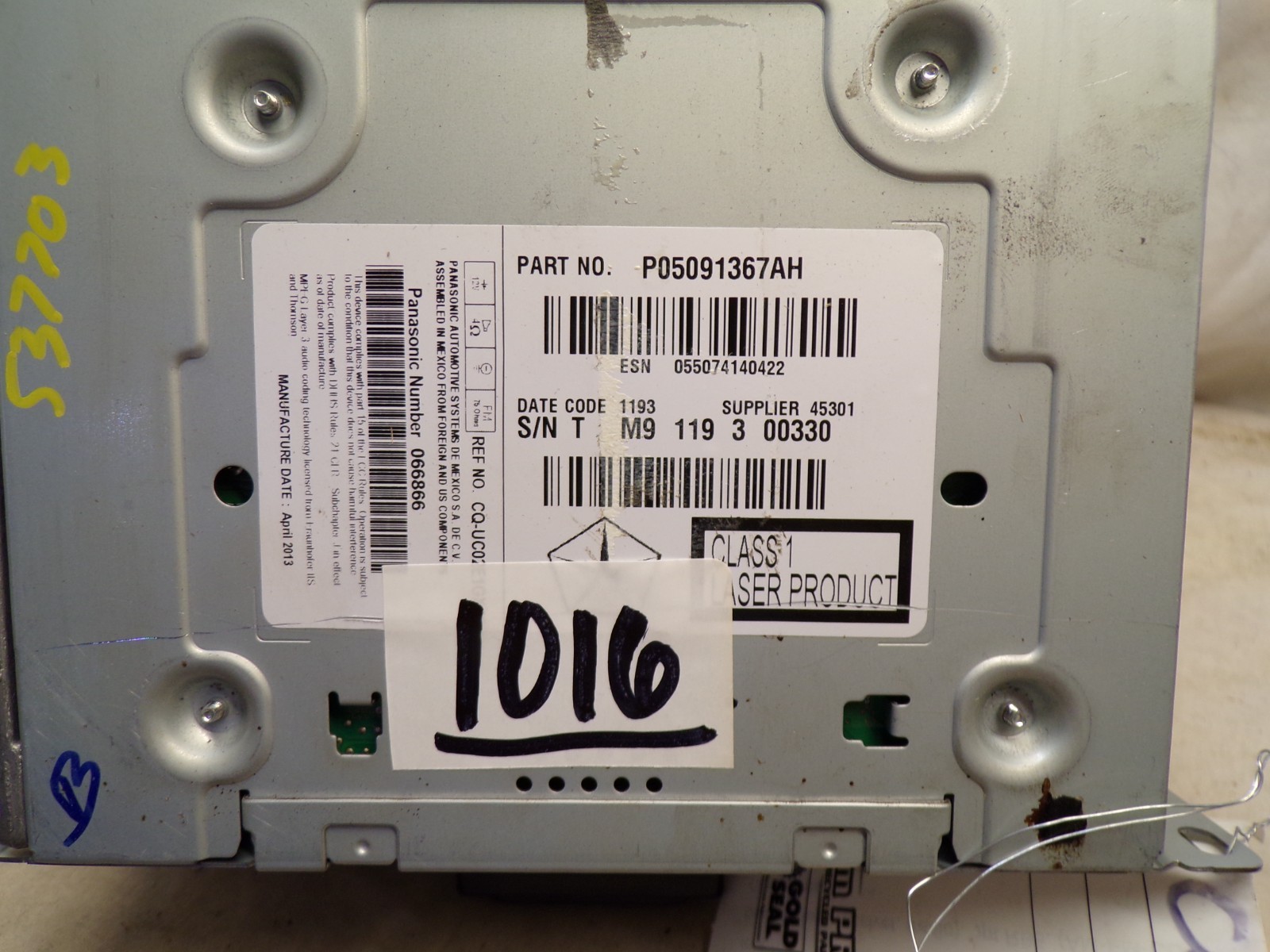 13 Chrysler 300 Radio Cd MP3 RB5 P05091367AH B1016