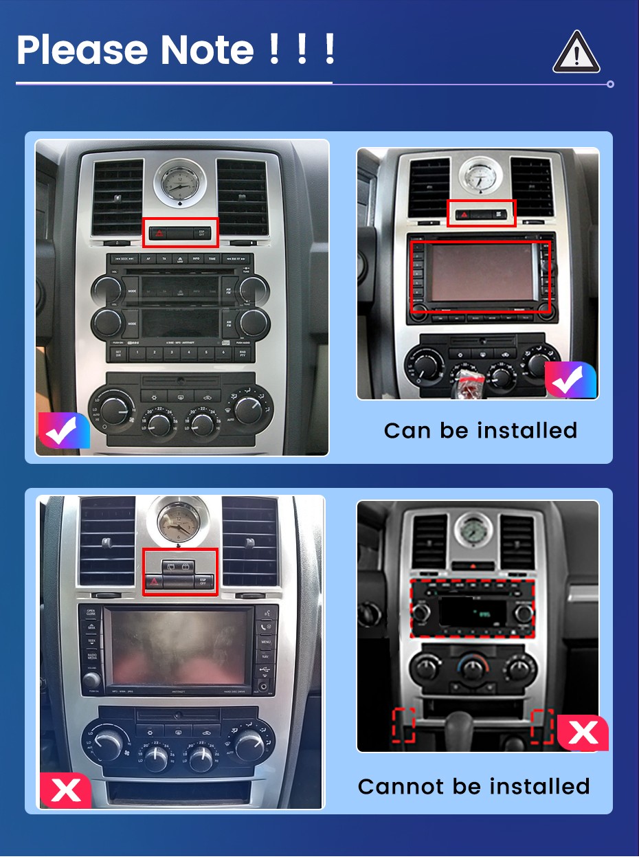 For Chrysler 300C 2004-2007 9″Android 14 Carplay 4+64G Car Stereo Radio GPS Navi