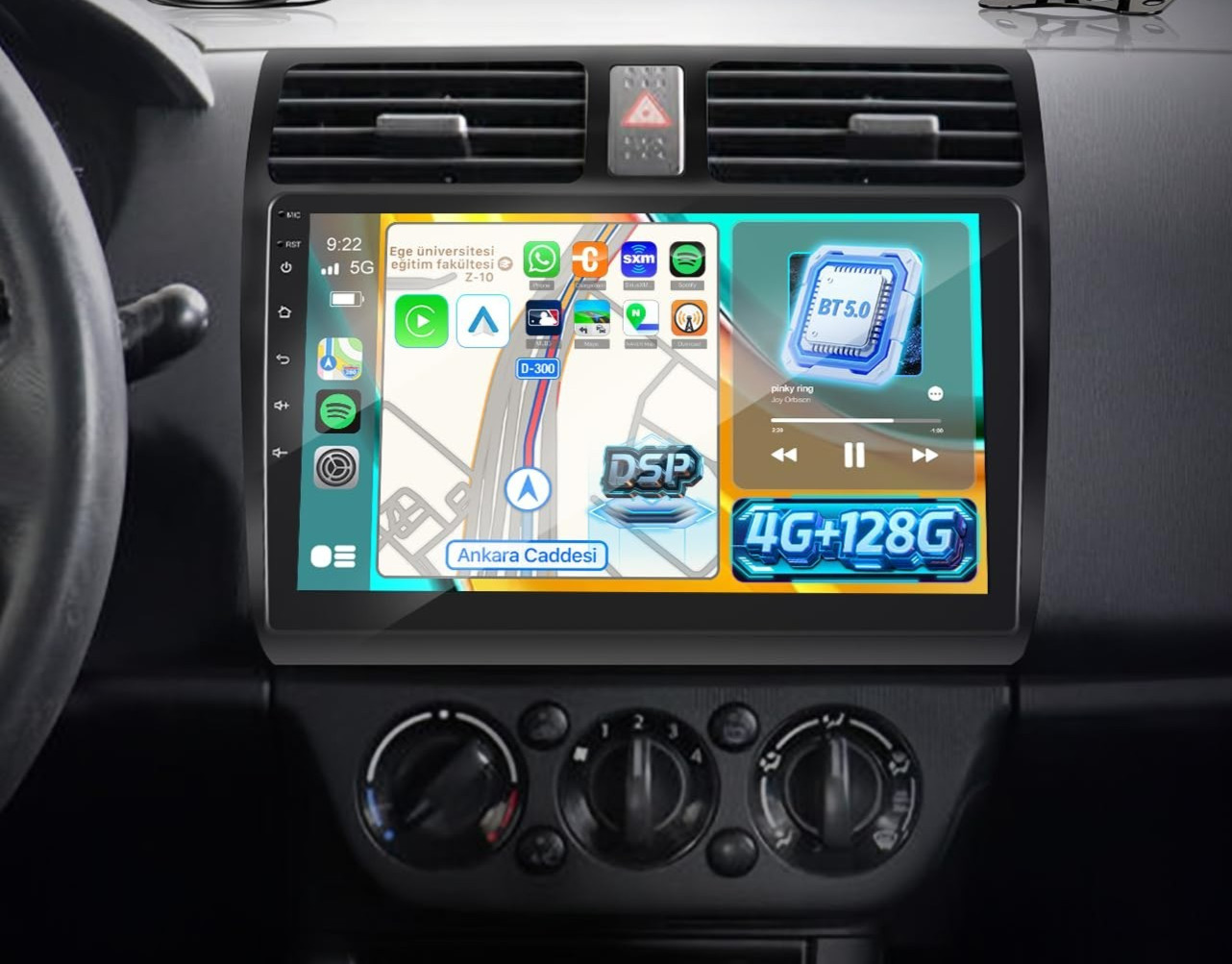 4+128GB Android 13 Car Stereo Radio CarPlay GPS Player For Suzuki Swift 2010-16