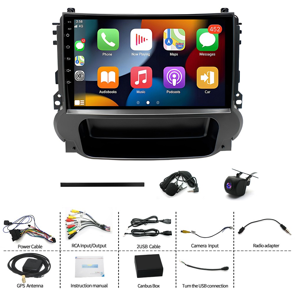 2+64GB Android 15 Stereo Carplay RDS WIFI BT AHD For Chevrolet Malibu 2013-2015