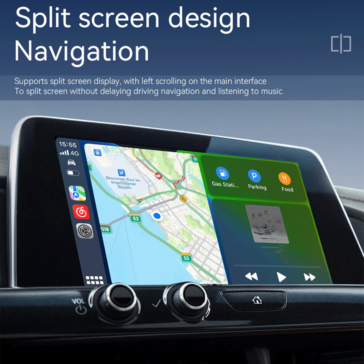 2 in 1 Wireless Carplay Adapter Android Auto Adapter USB Car Dongle Connect Box.
