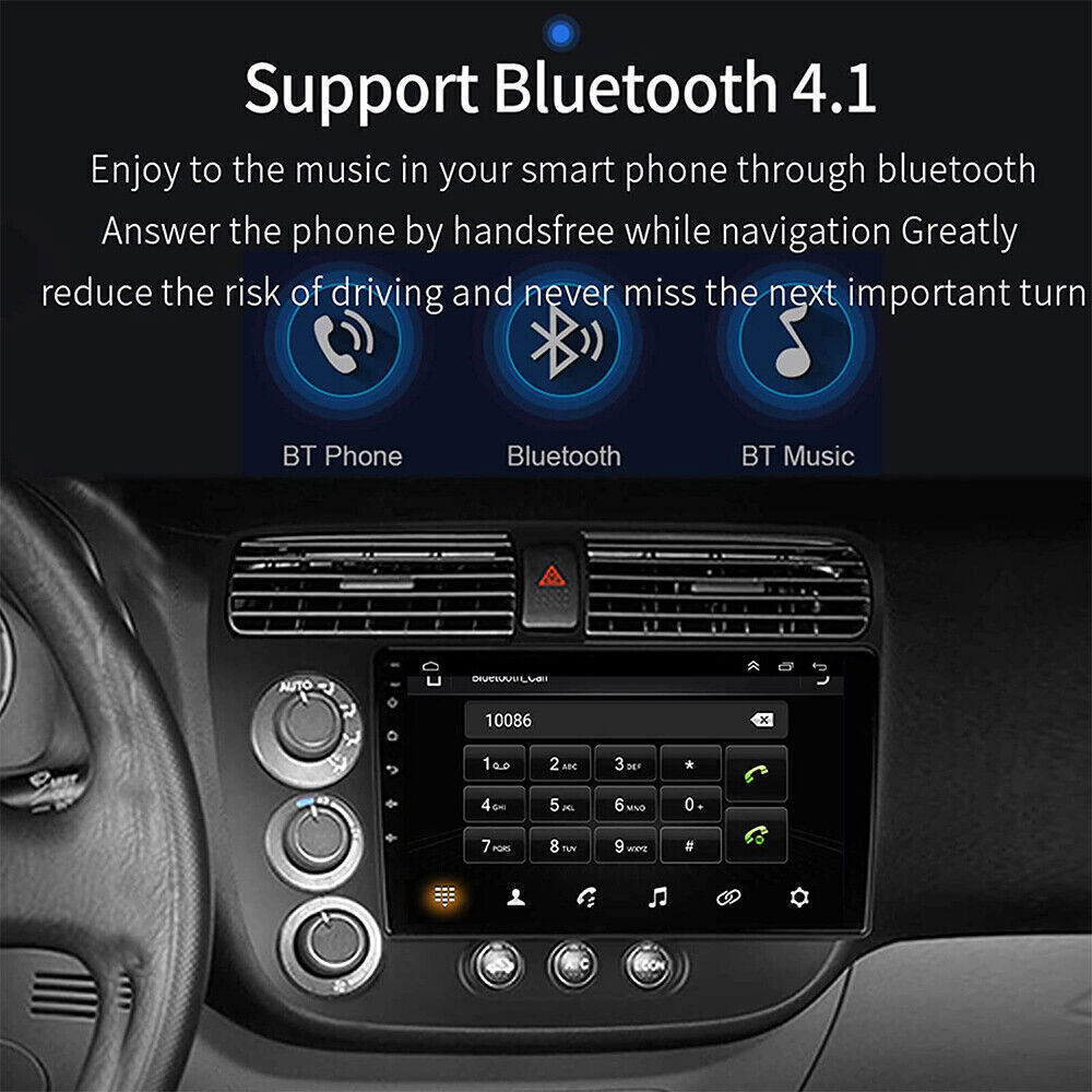 32GB Android 12 CarPlay Stereo Radio GPS Navi Carplay For Honda Civic 2000-2005