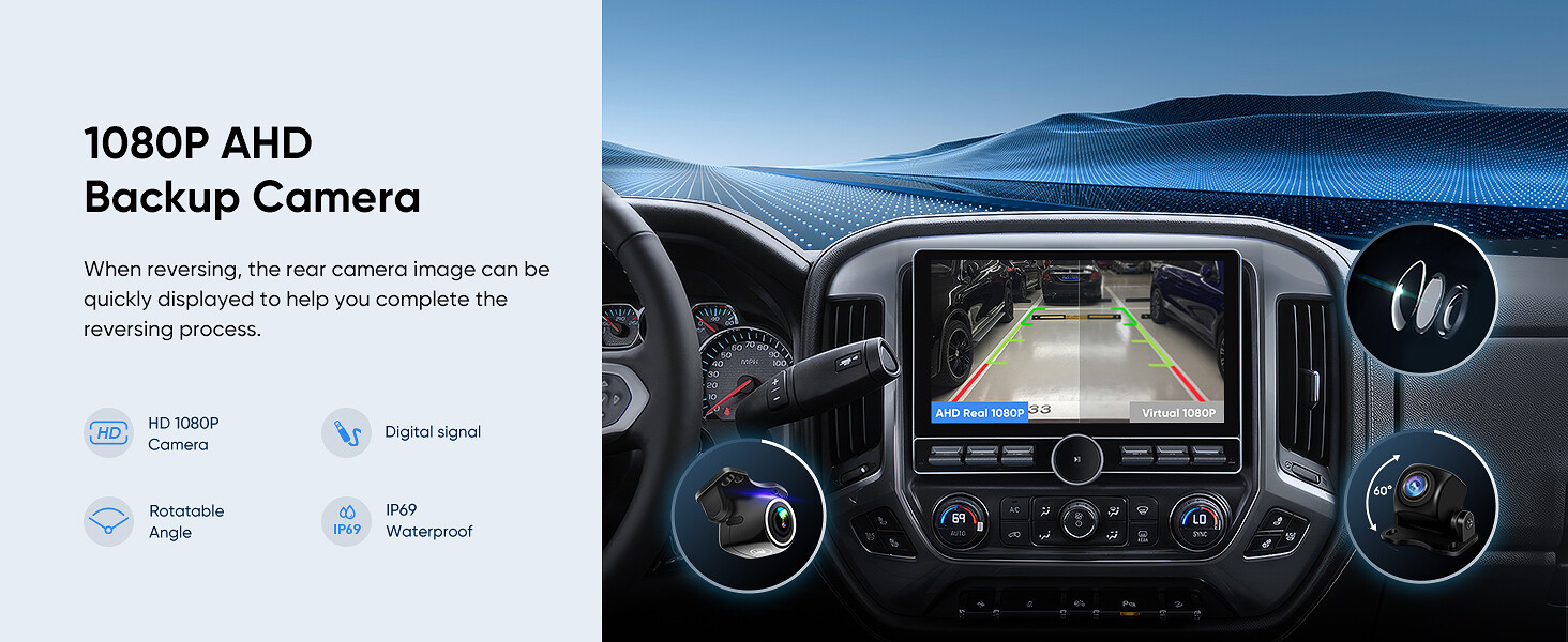 Car Stereo for Chevy Silverado/GMC Sierra 2014-2018 Android 10″ Touchscreen 2+64
