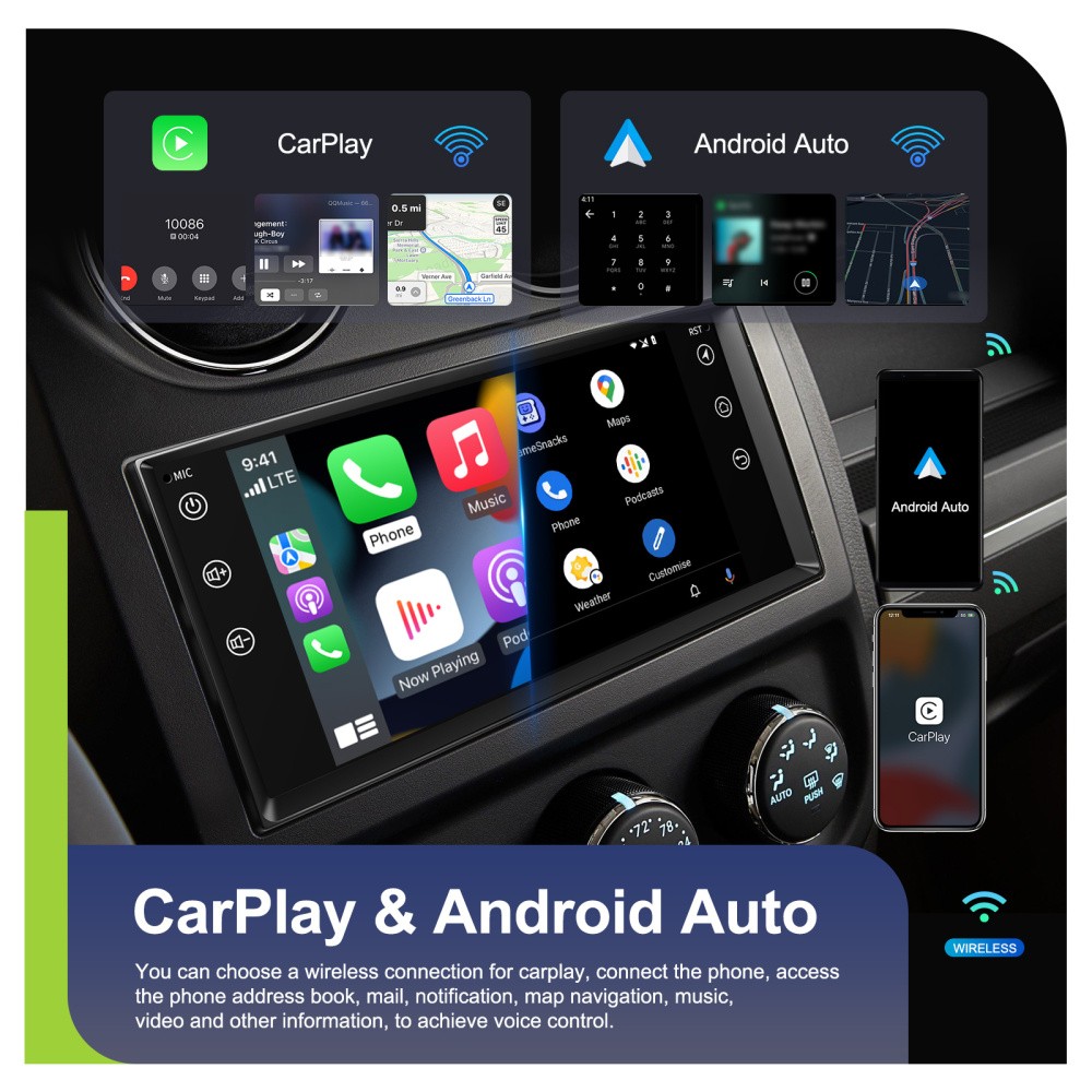4+64GB For Dodge RAM 1500 2500 2009-2012 Carplay Android 15 Car Radio GPS Stereo