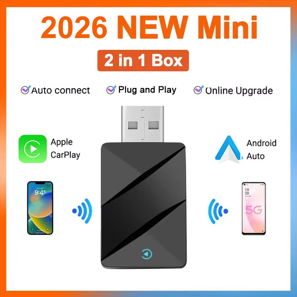 USB Wireless CarPlay Adapter for Apple iPhone & Android Auto Dongle Plug＆Play US