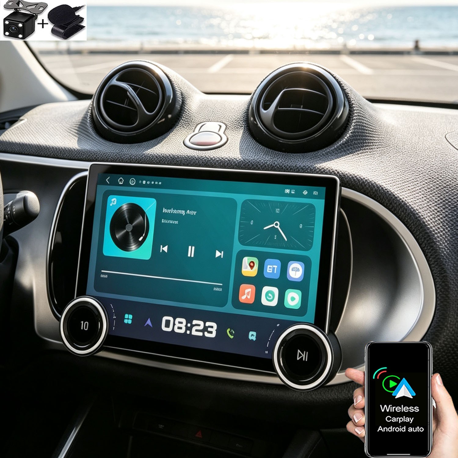 10” Android For Benz Smart Fortwo 453 2015-2020 Car Radio Navigation Carplay 5G