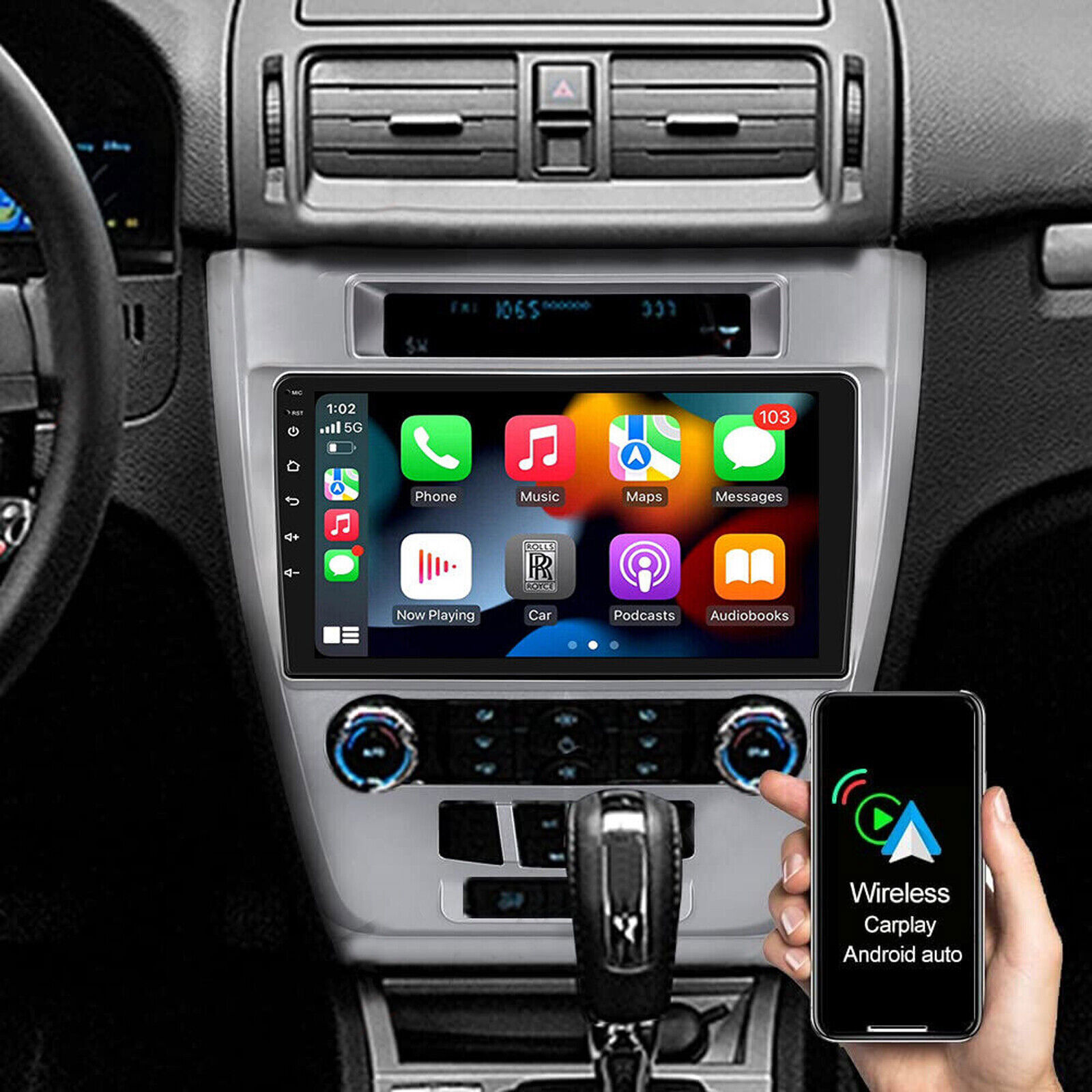 For Ford Fusion 2010-2012 Android 12 Carplay Car Stereo Radio GPS Navi WIFI BT
