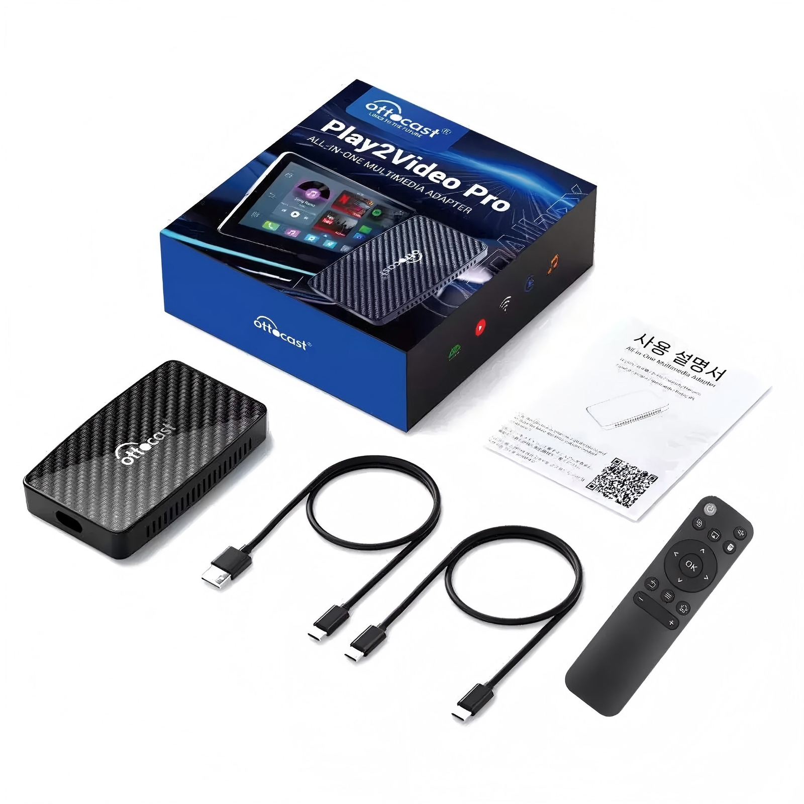 Ottocast Wireless Carplay AIBOX Android Auto Android 9 Car TV Box w/Google Store