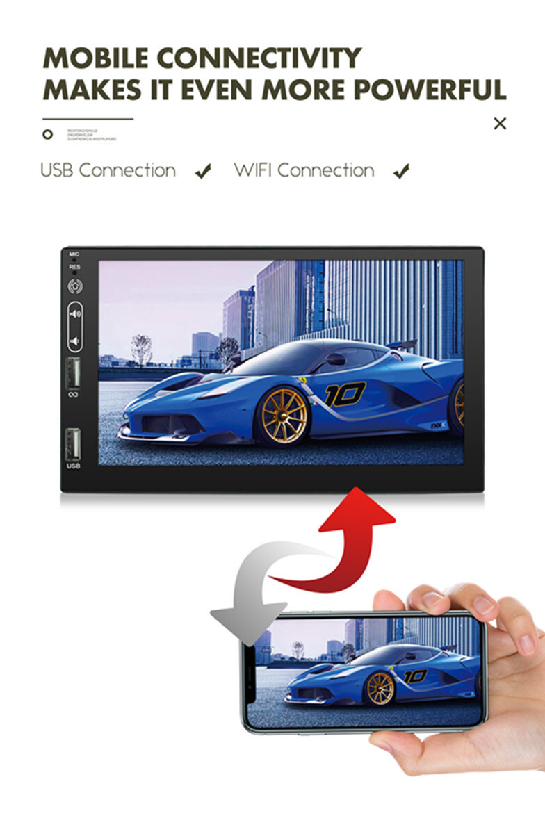 Car Stereo Radio GPS Player Audio Touch Screen 1+16G Mirror Link FM/RDS Video