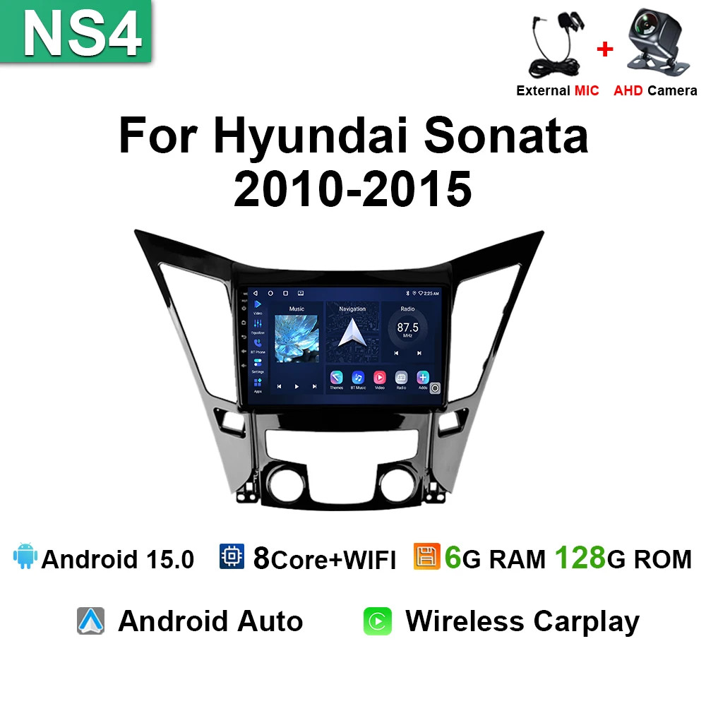 For Hyundai Sonata 2010-2015 Car Radio Multimedia Player Android Carplay GPS DSP