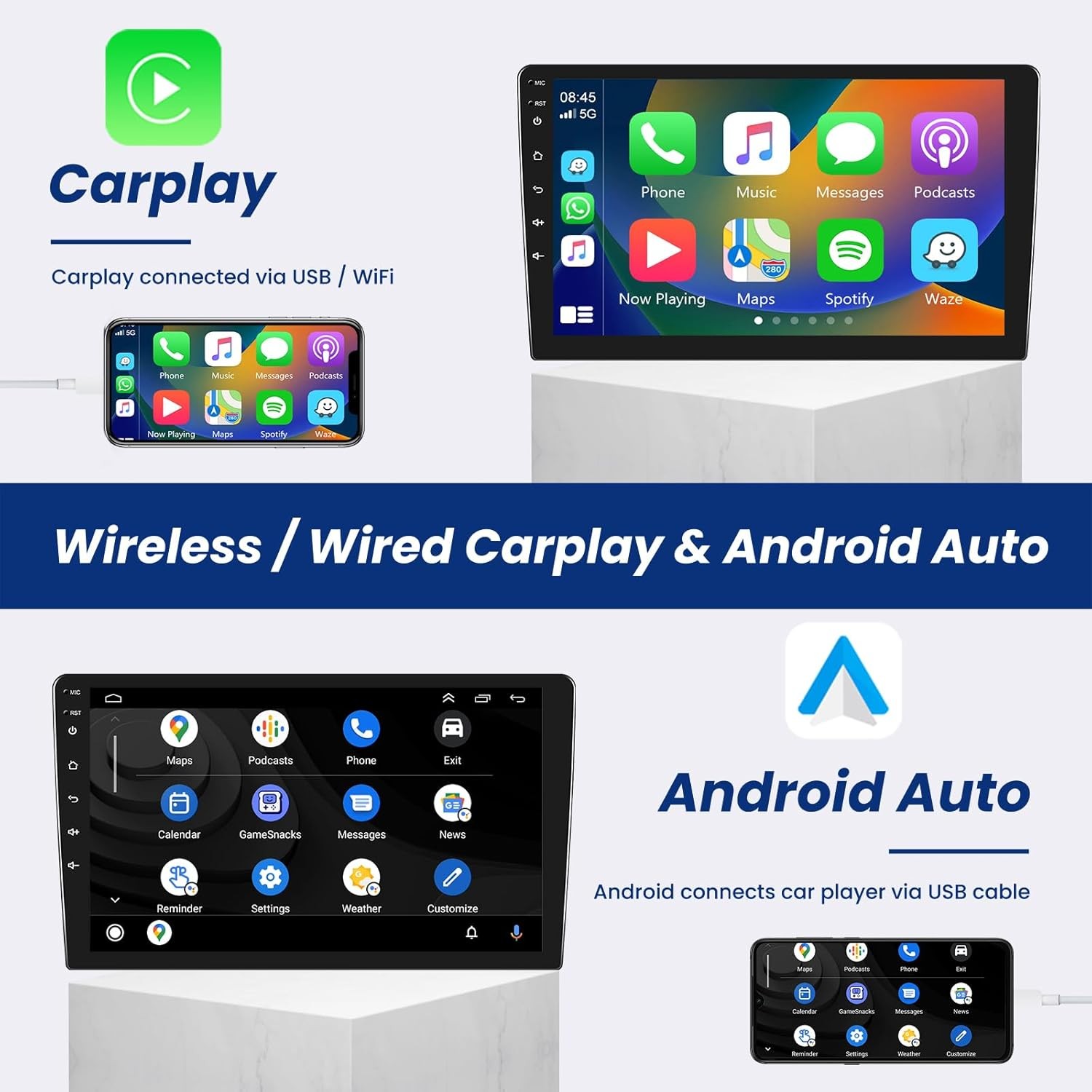 6.86in Car Stereo Radio For 1997-2002 Jeep Wrangler Android13 Carplay WIFI GPS