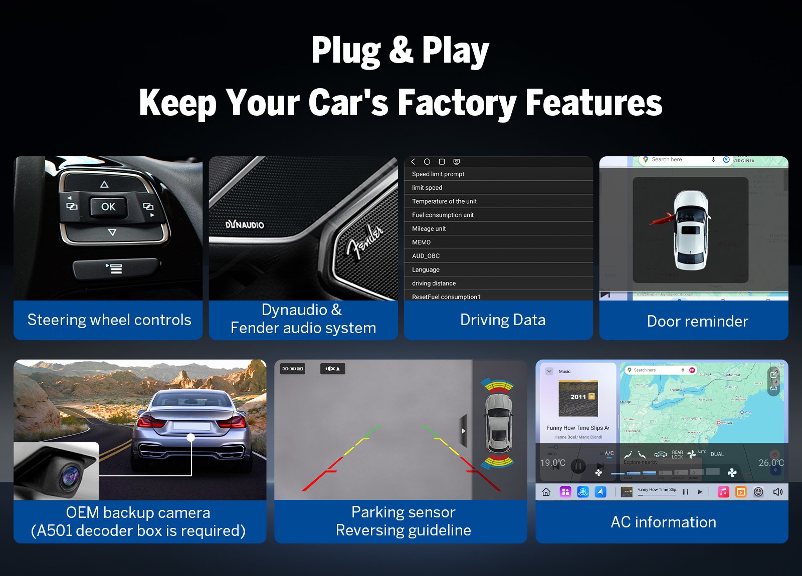 Eonon VWX6S PRO Android 13 Head Unit 8+128 9″ QLED DSP CarPlay for VW Jetta Golf