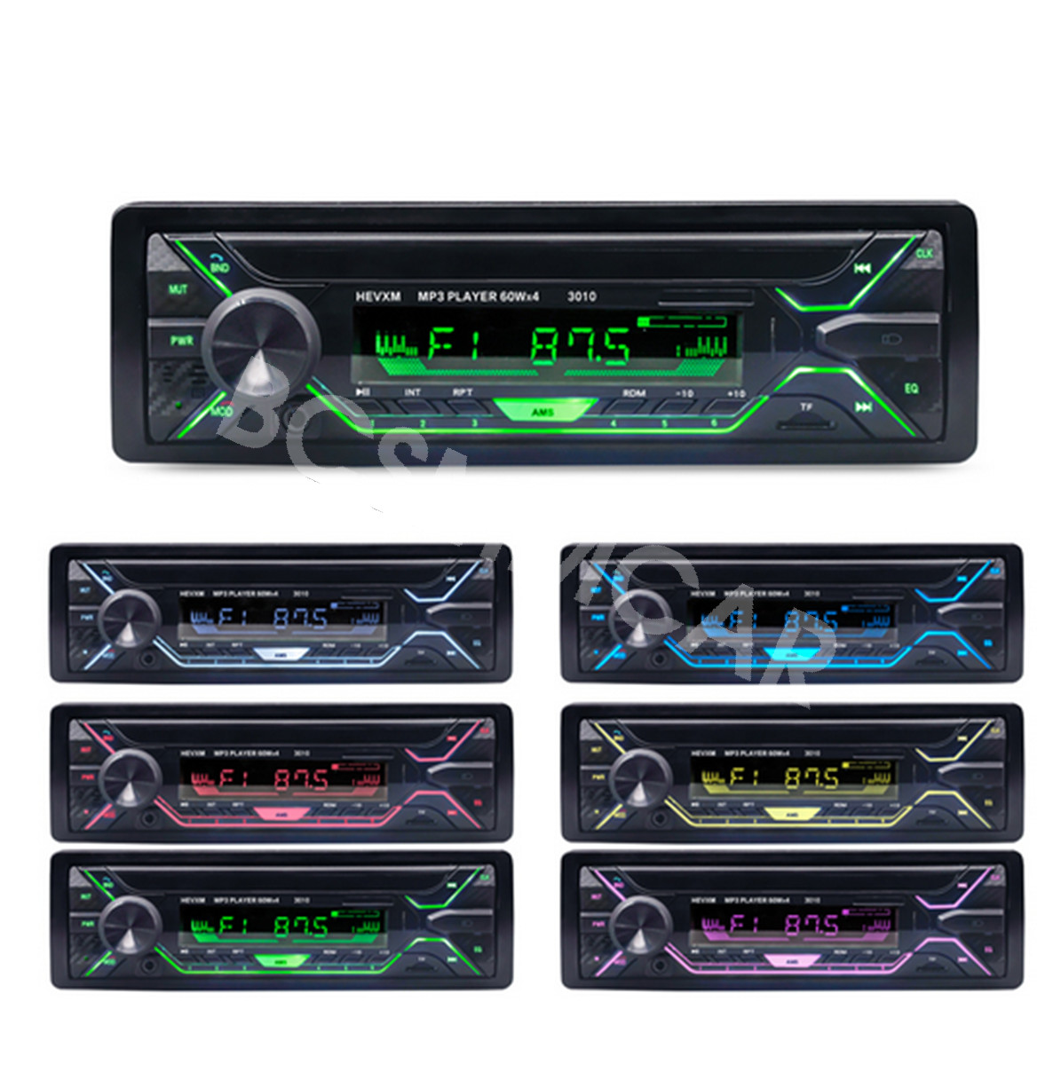 Single Din Car Stereo Radio Bluetooth MP3 Player Audio Head Unit MIC Hands-free
