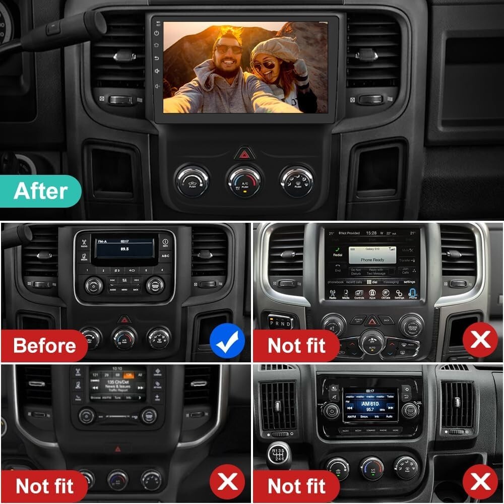Car Radio Apple Carplay For 2013-2018 Dodge Ram 1500 2500 3500 Stereo 2016 2017