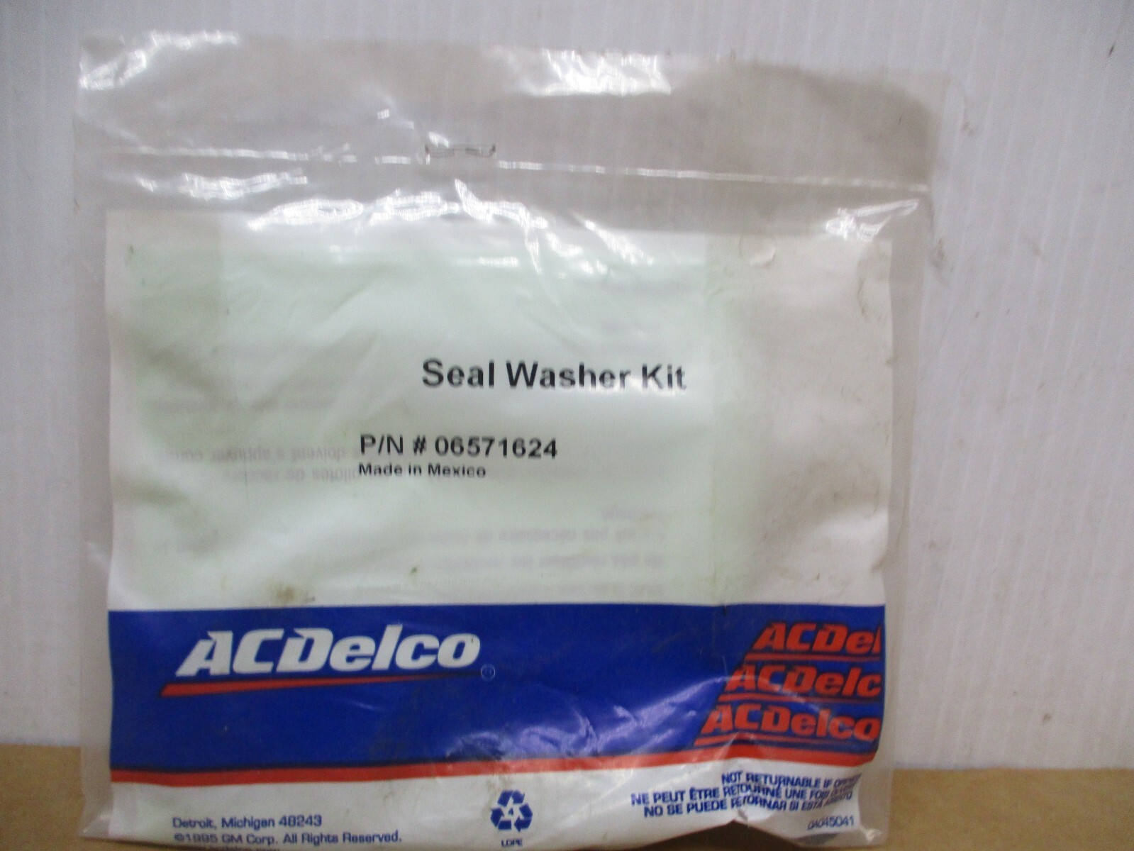 AC DELCO SEAL WASHER KIT 06571624