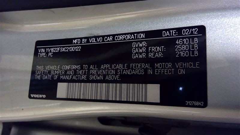 Radio and Temperature Control S60 Control Panel Fits 11-13 VOLVO 60 SERIES 91549
