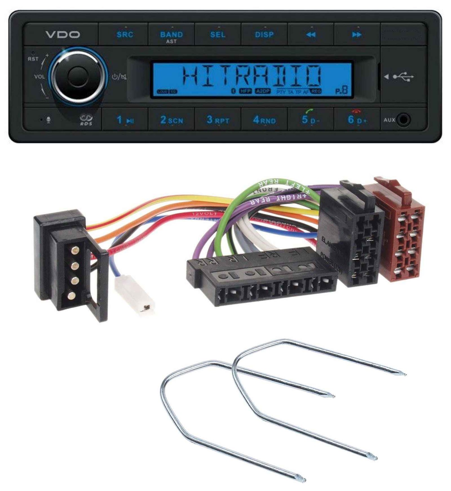 VDO AUX Bluetooth USB MP3 Car Stereo for Mercedes E-Class W124 S-Class W126